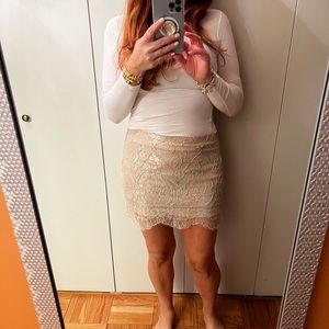 Haute Hippie Lace Mini skirt